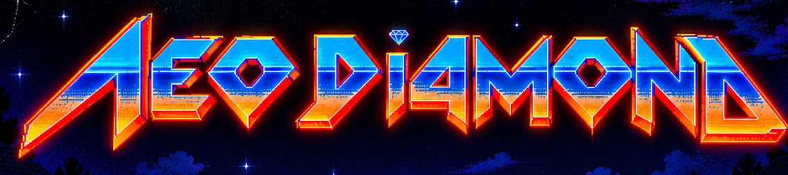 NEO DIAMOND electric blue and neon orange logo